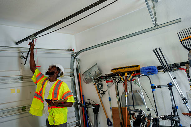 Professional Garage Door Panel Replacement technician working in Cranston, RI